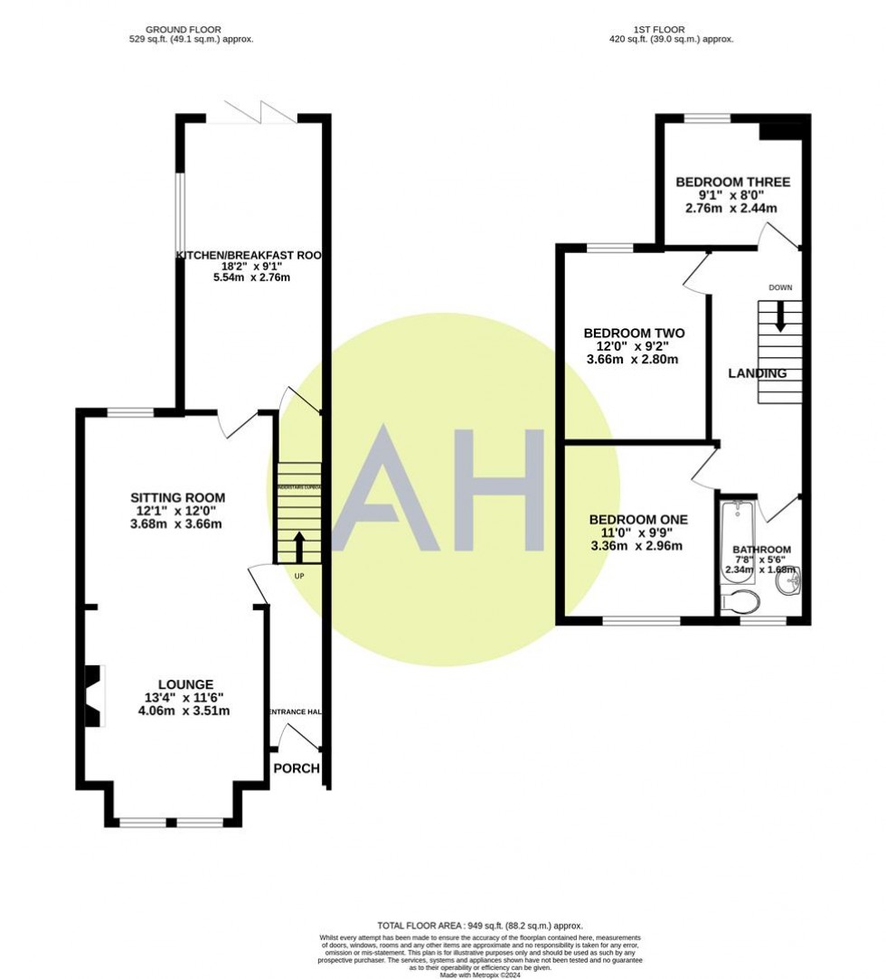 Floorplan for Grange Road, Sale