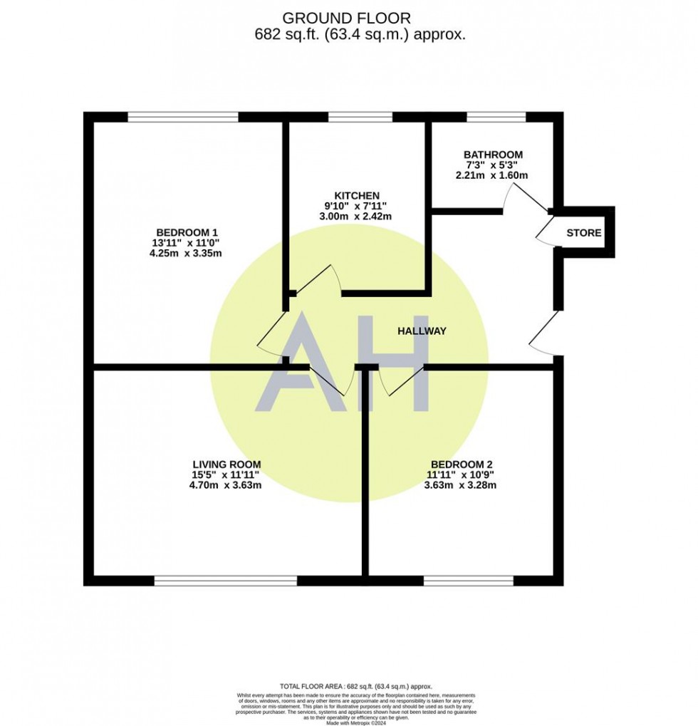 Floorplan for Norfolk House, Holly Grove, Sale