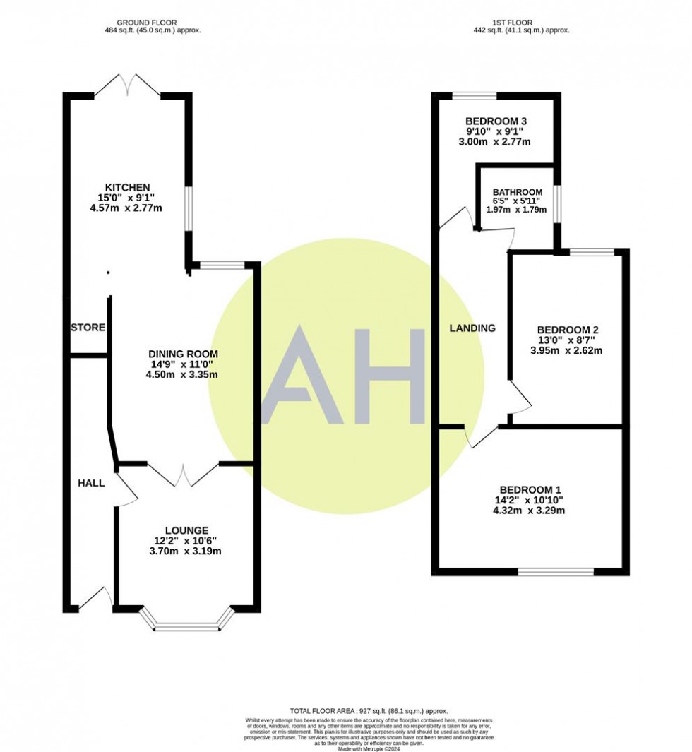 Floorplan for Prospect Avenue, Cadishead