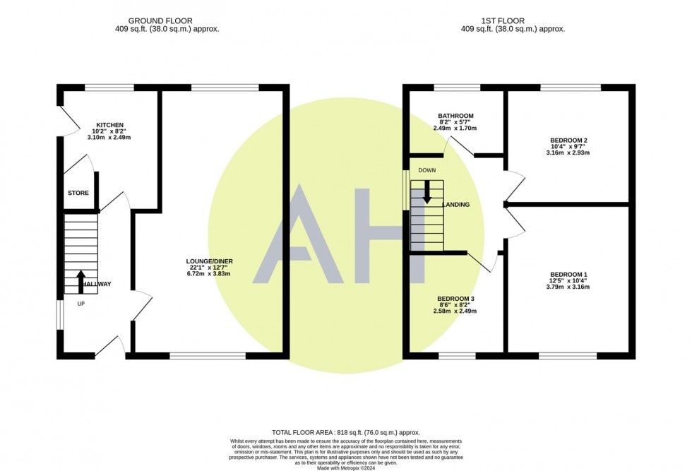 Floorplan for Daisyhill Close, Sale