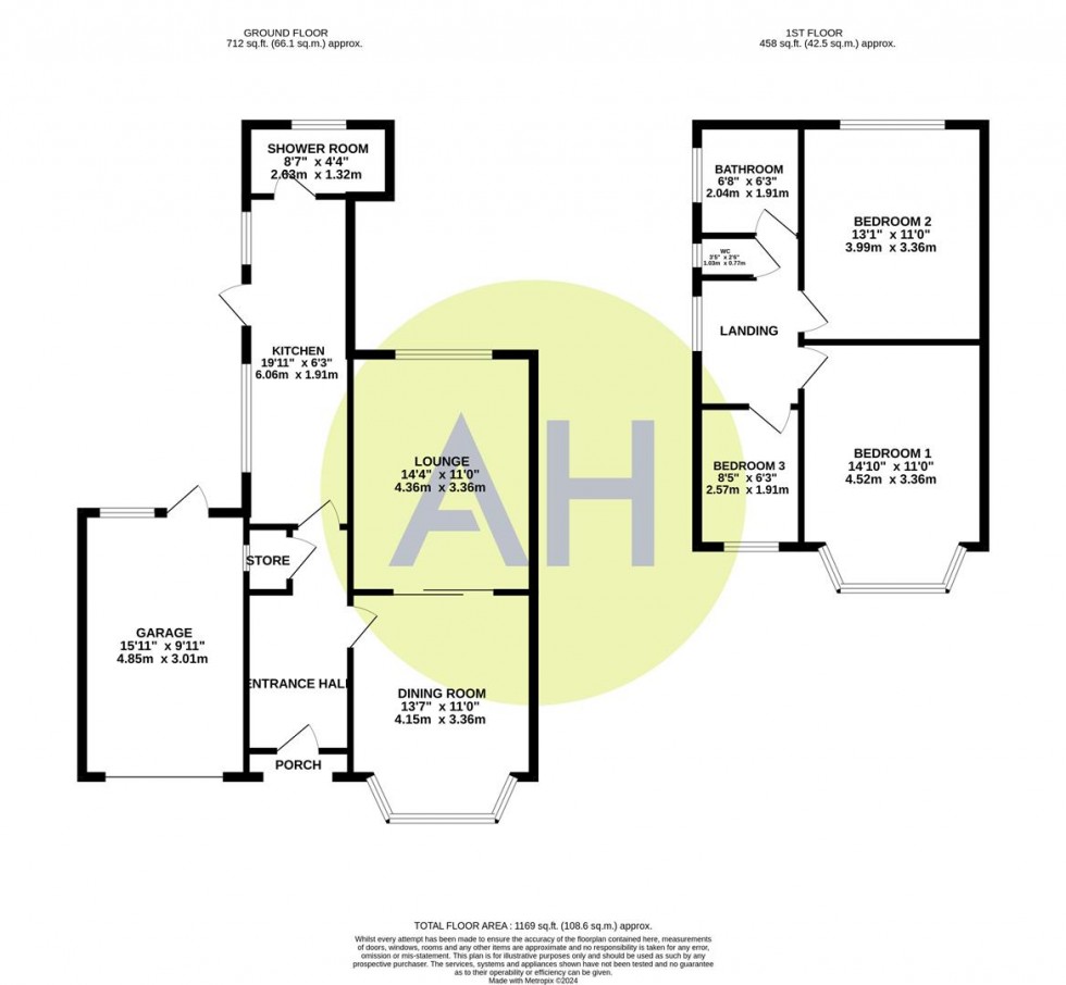 Floorplan for Harrow Drive, Sale