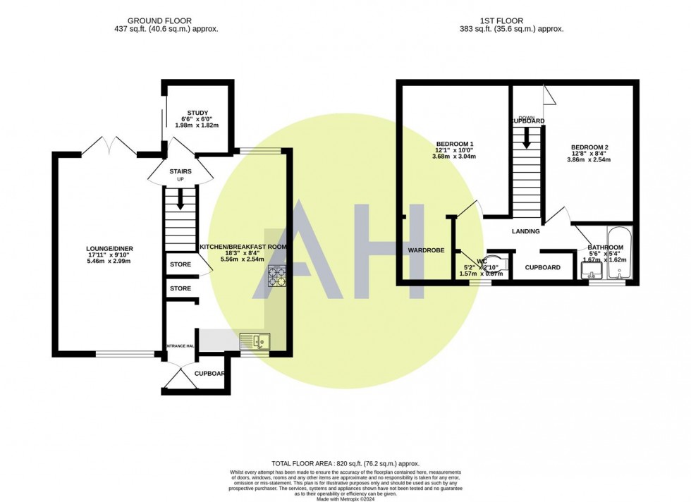 Floorplan for Chepstow Avenue, Sale