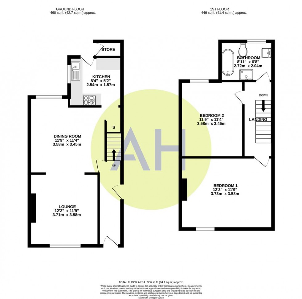 Floorplan for Roebuck Lane, Sale