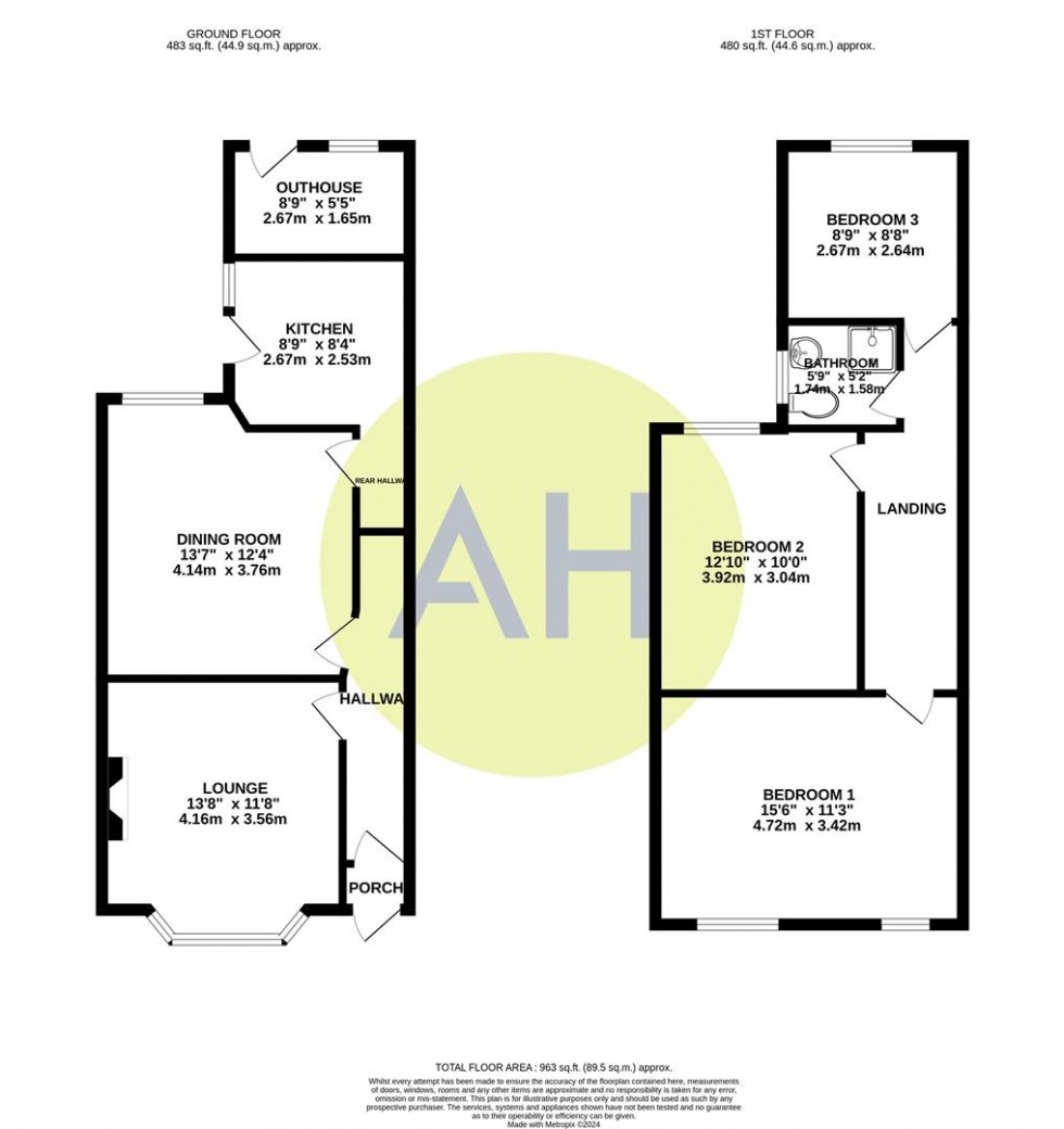 Floorplan for Dane Road, Sale