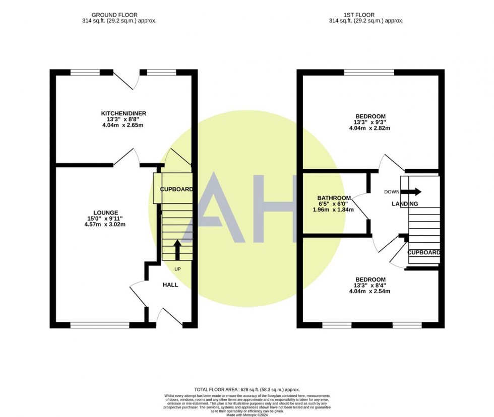 Floorplan for Drayford Close, Manchester