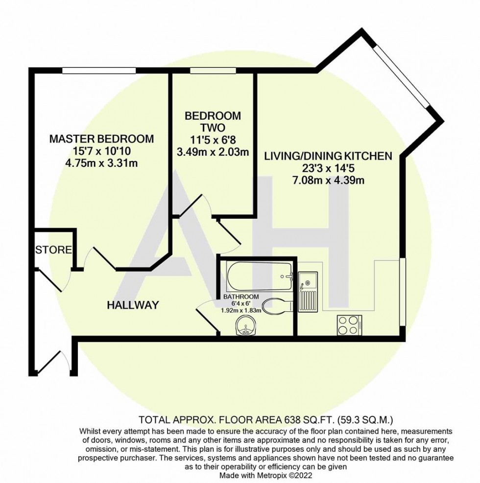 Floorplan for Summer Court, 101 Firsway, Sale