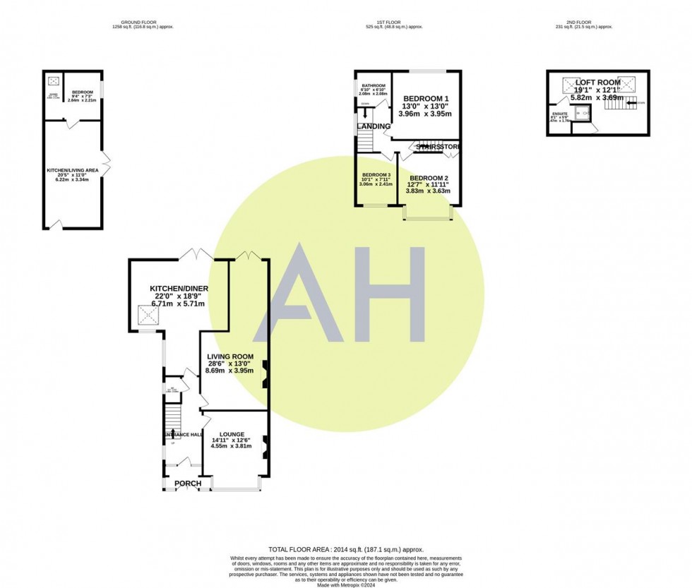 Floorplan for Priory Road, Sale