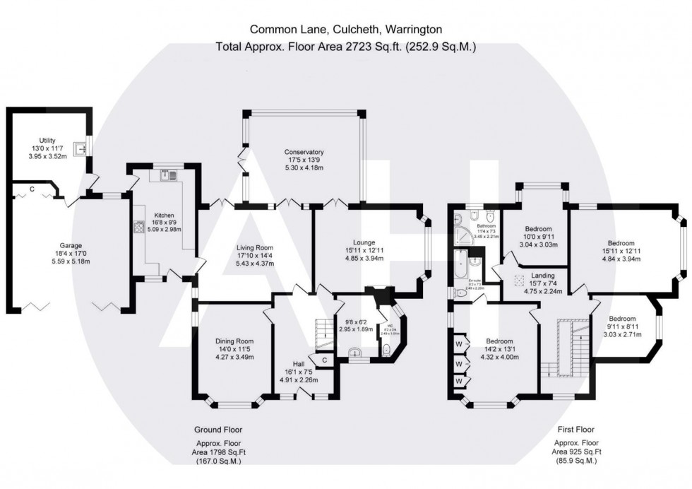 Floorplan for Common Lane, Culcheth