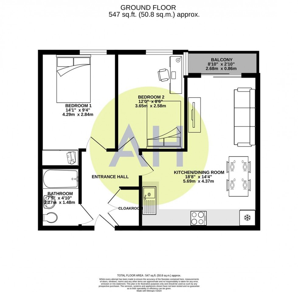 Floorplan for Cross Street, Sale