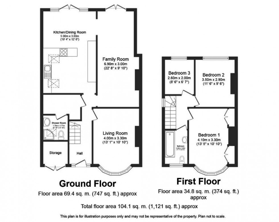 Floorplan for Rossett Avenue, Timperley, Altrincham