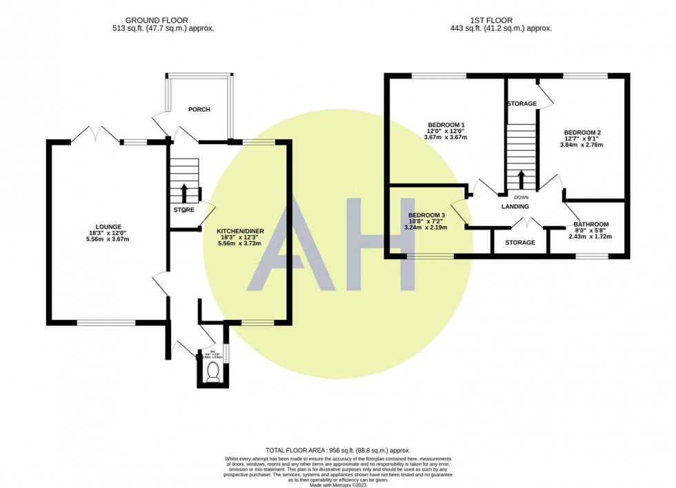 Floorplan for Hurst Avenue, Sale