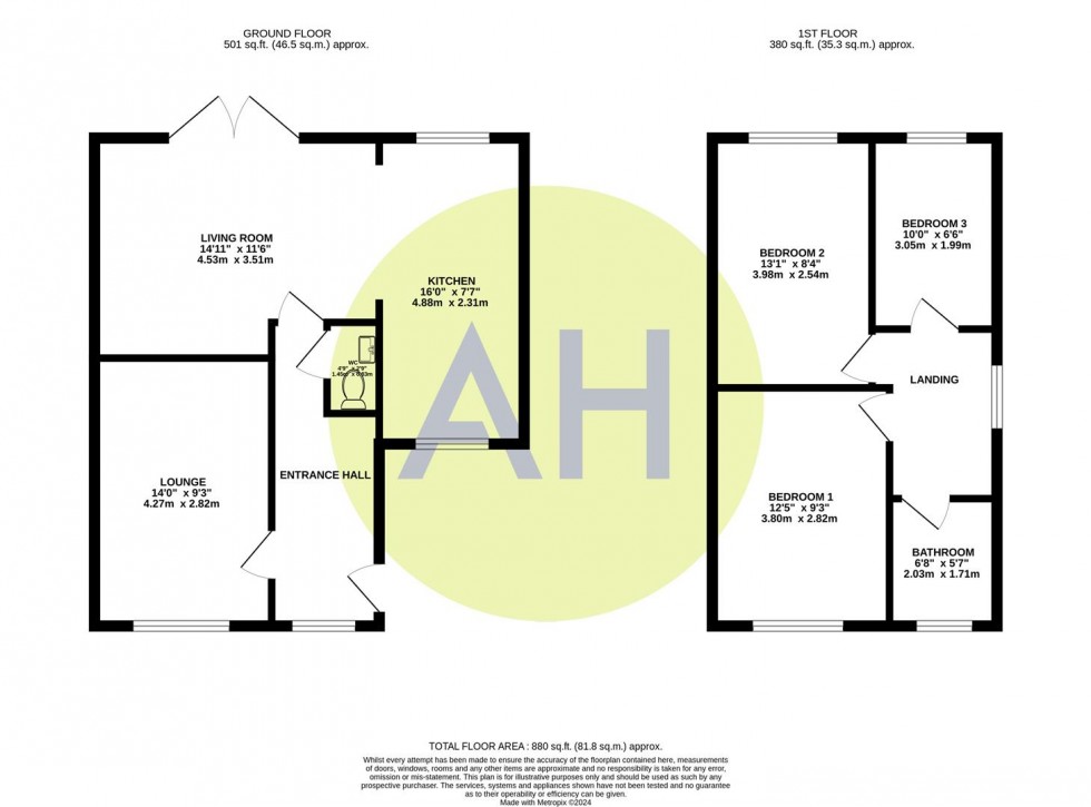 Floorplan for Wolseley Road, Sale