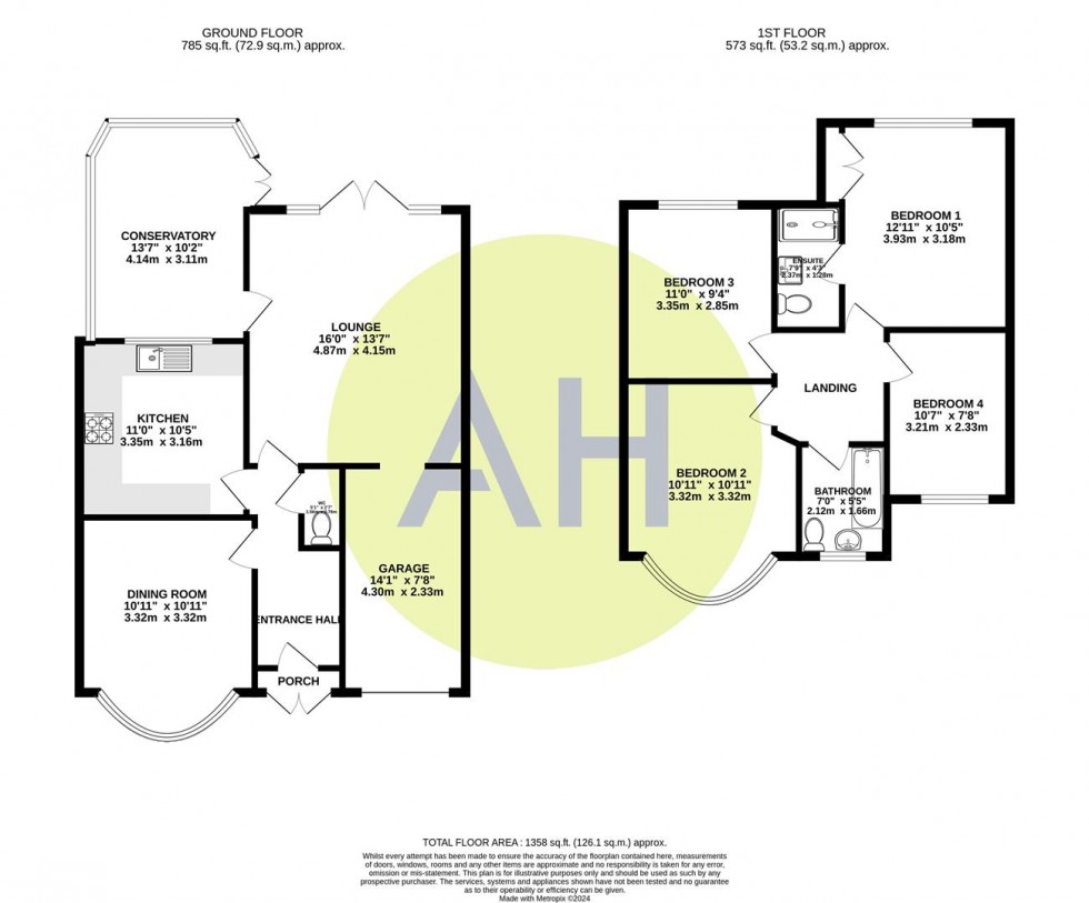 Floorplan for Witley Drive, Sale