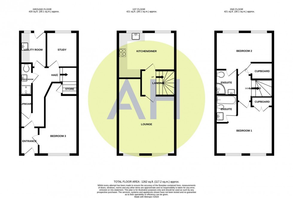 Floorplan for Ruskin Drive, Sale