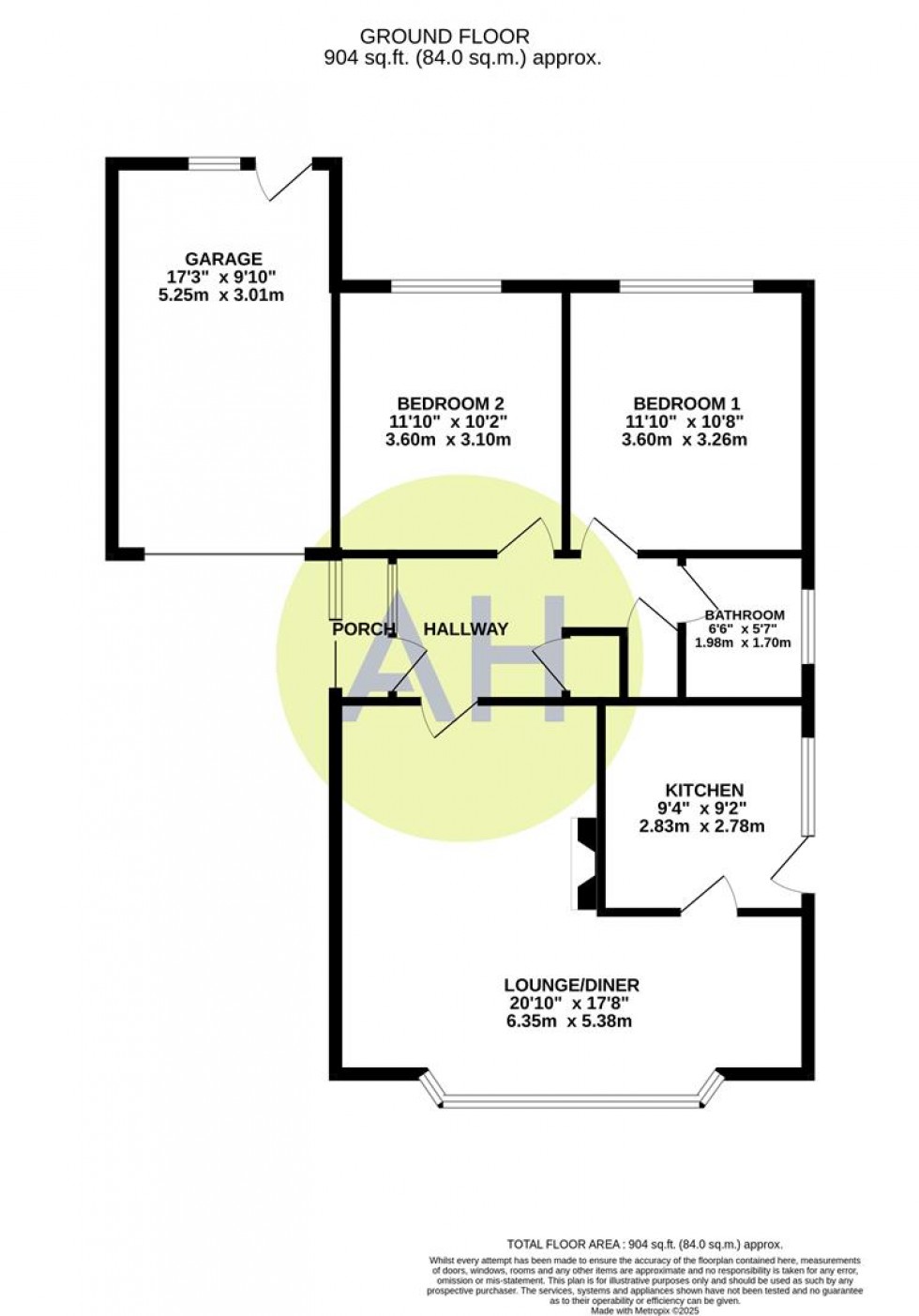 Floorplan for Winchester Road, Dukinfield