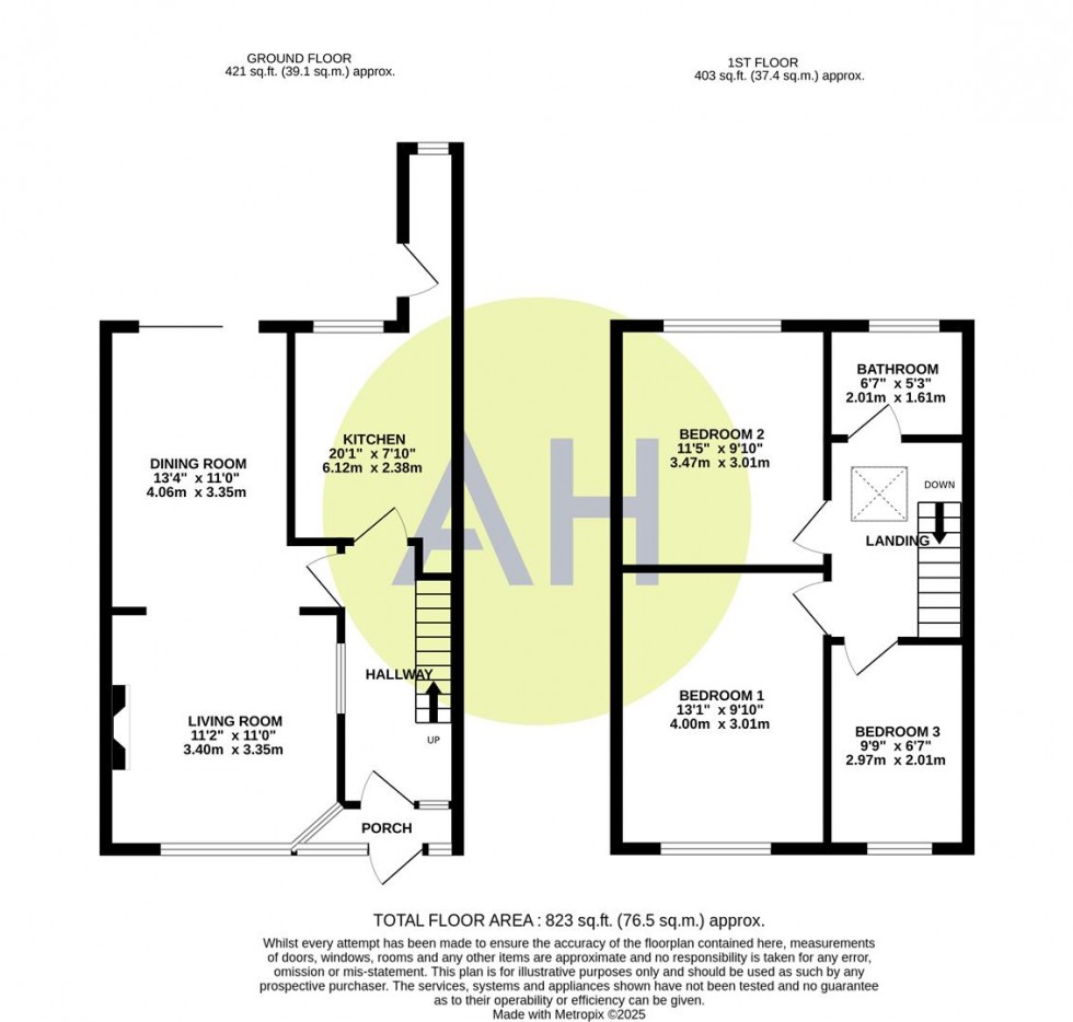 Floorplan for Marton Place, Sale