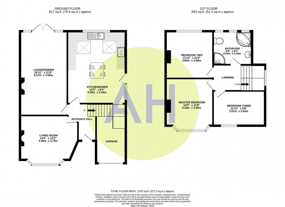 Floorplan for Barwell Road, Sale