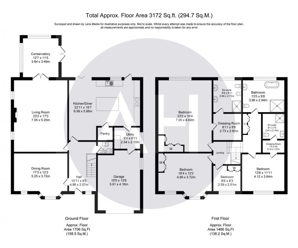 Floorplan for Twiss Green Lane, Culcheth, Warrington