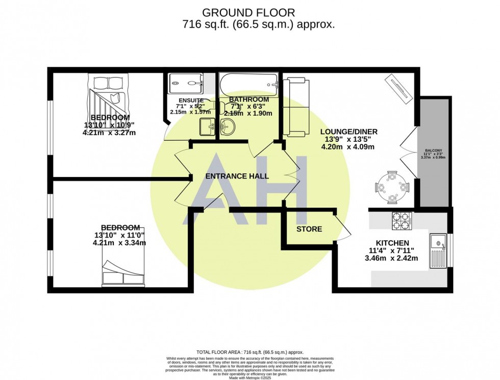 Floorplan for Bridgewater Street, Sale