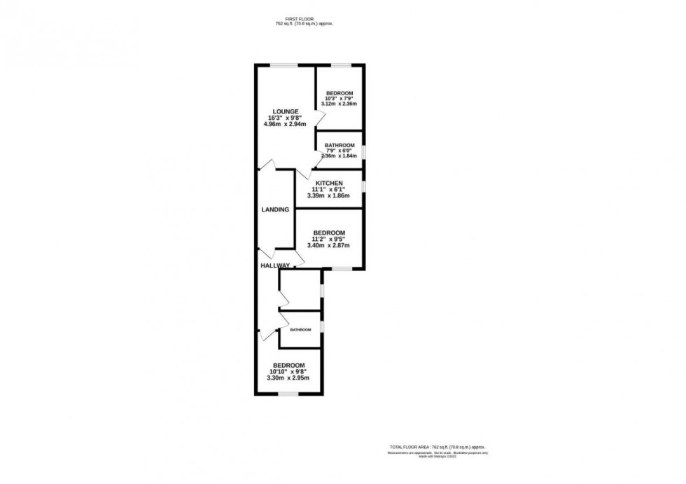 Floorplan for 4 x 2 bed Apartments, Riddings Road, Timperley, Altrincham
