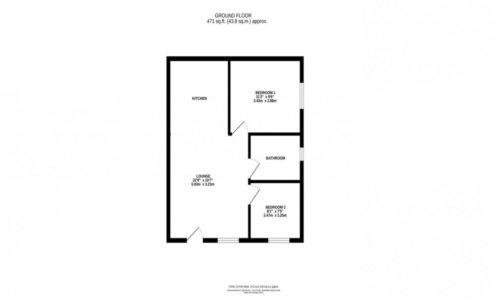 Floorplan for 4 x 2 bed Apartments, Riddings Road, Timperley, Altrincham