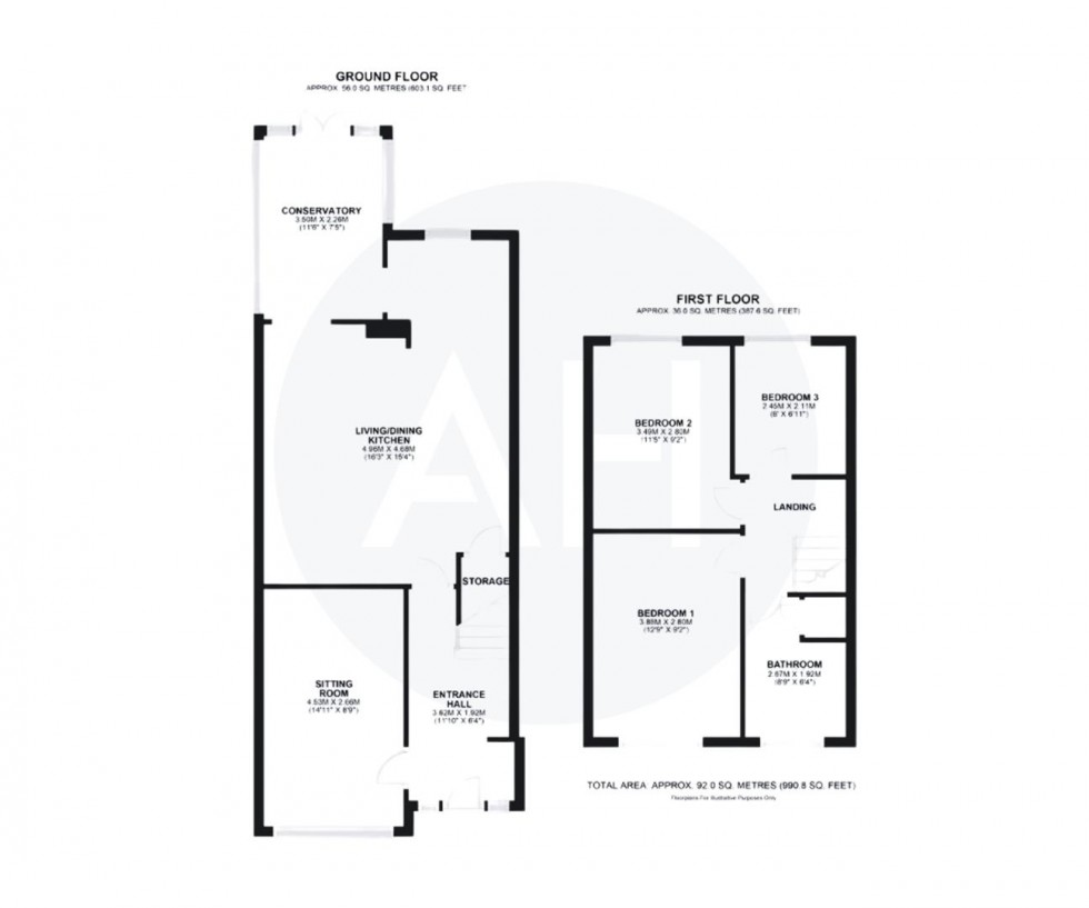 Floorplan for Porthleven Drive, Manchester