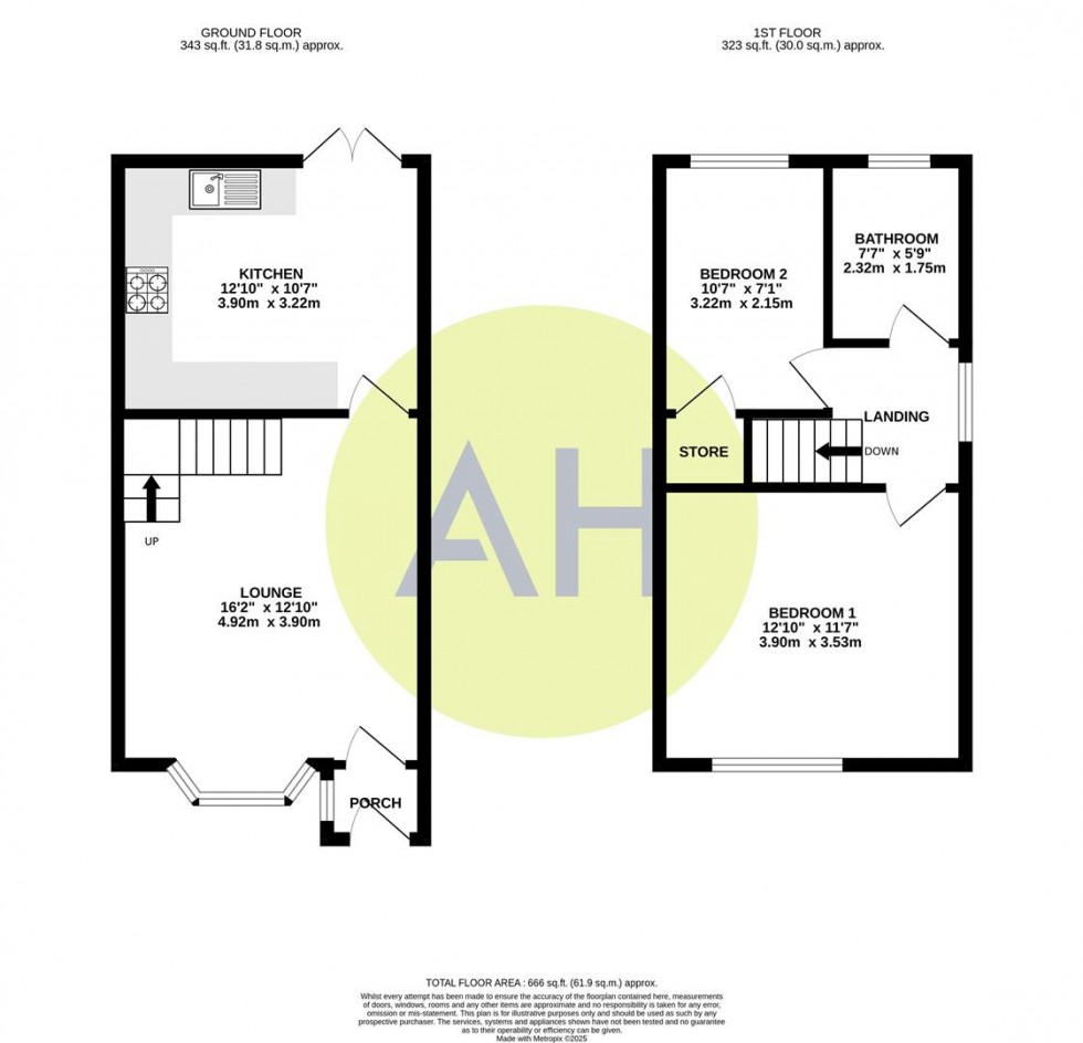Floorplan for Larchwood Close, Sale