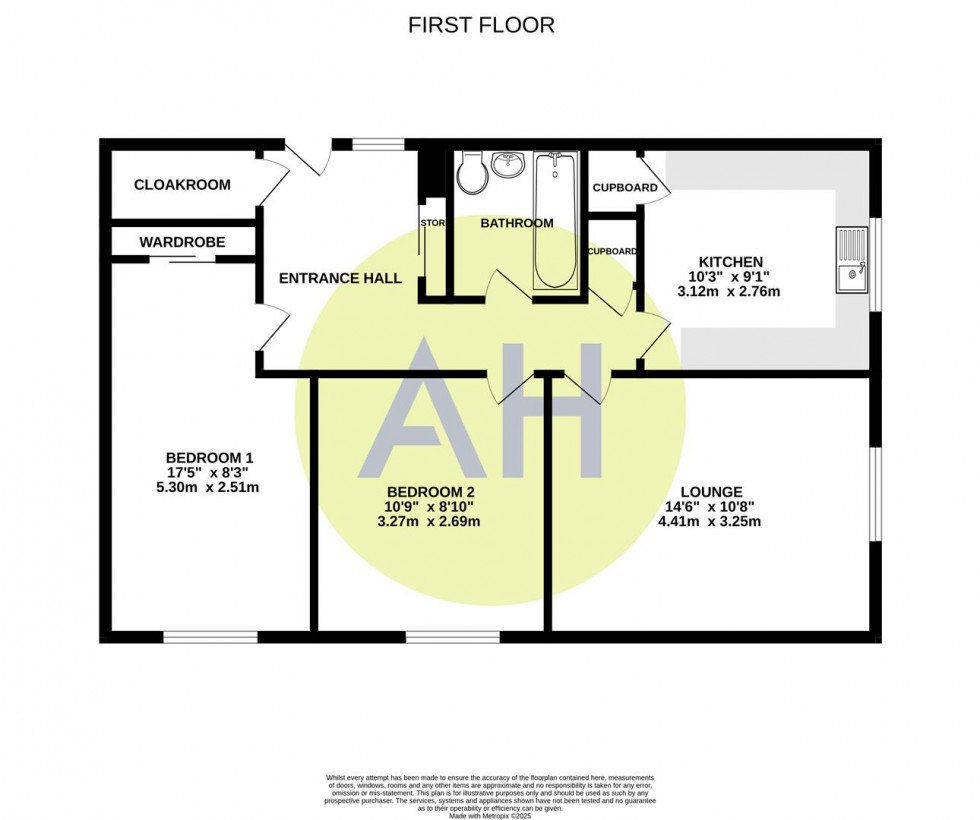 Floorplan for Apartment with Garage at Bowland Court, Wardle Road, Sale