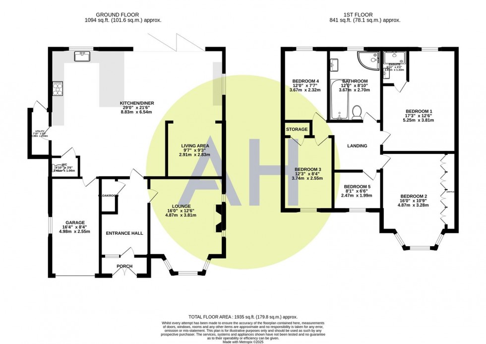 Floorplan for Kenilworth Road, Sale